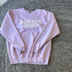 Boston Ma  XL sweat shirt light purple color, by Miltex